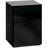 Oslo 317 AV Cabinet in Black Oak with Smoked Black Glass Doors & Top